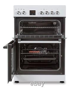 Cookology Electric Cooker 60cm with Double Oven & Ceramic Hob White CFDO600WH