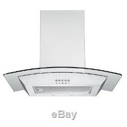 Cookology Fan Forced Oven, 60cm Touch Ceramic Hob & Curved Glass Hood Pack