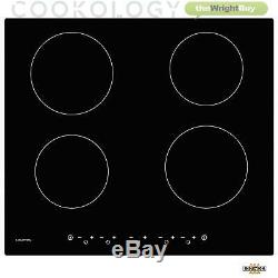Cookology Fan Forced Oven, Induction Hob & 60cm Curved Glass Chimney Hood Pack