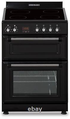 Cookology Retro Electric Cooker 60cm with Ceramic Hob Black RETDO600BK