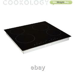 Cookology S/Steel Built-under Double Oven, Ceramic Hob & Curved Glass Hood Pack