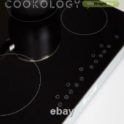 Cookology S/Steel Built-under Double Oven, Ceramic Hob & Curved Glass Hood Pack