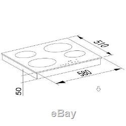Cookology TCH601 60cm Ceramic Hob in Black, Built-in worktop & Touch Controls