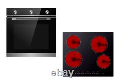 Cookology TOF600SS 72L Built-In Stainless Steel Oven & 60cm Ceramic Hob Pack