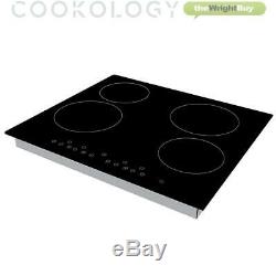 Cookology White Electric Fan Forced Oven & 60cm Touch Control Ceramic Hob Pack