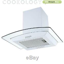 Cookology White Electric Fan Forced Oven, Ceramic Hob & 60cm Cooker Hood Pack