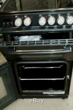 Electra PFSDOV5B 50cm Freestanding Electric Black Cooker with Ceramic Hob