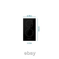 ElectriQ 30cm 2 Zone Domino Induction Hob Plug In and Go eiQ30INDP