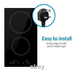 ElectriQ 30cm 2 Zone Plug In Ceramic Hob eiQC30P