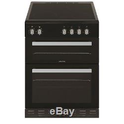 ElectriQ 60cm Electric Cooker with Double Oven and Ceramic Hob in Black EQEC60B5