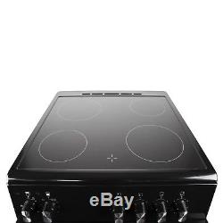 ElectriQ 60cm Electric Cooker with Twin Cavity and Ceramic Hob in Black EQEC60B4