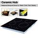 Electric 6000w Ceramic Hob 60cm Touch Control 4 Zone Satin Glass Kitchen Cooker