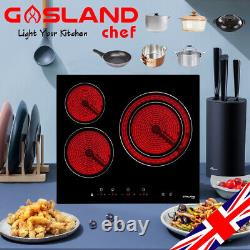 Electric Ceramic Hob 60cm Cooktop, Built-in Hot Plate Cooker Hob 3 Cooking Zones