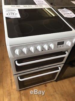 Electric Ceramic Hob Double oven Cooker 50cm 60cm White, Black, Silver
