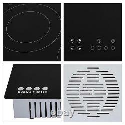 Electric Ceramic Hob Touch Control 4 Zone 60cm Satin Glass Kitchen Cooker UK