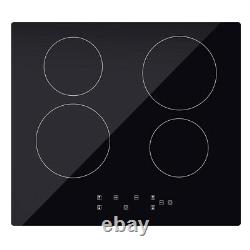 Electric Ceramic Hob Touch Control 4 Zone Satin Glass Kitchen Cooker Low Energy