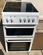 Electric Cooker Hotpoint 50cm Wide Double Cavity With Ceramic Hob White
