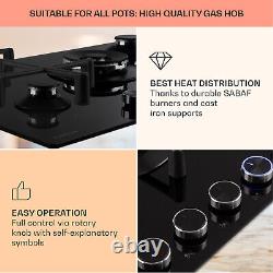 Electric Cooking Gas Hob Burner Kitchen 5 Zone Touch Glass Ceramic 6500W Black