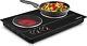 Electric Hob, Cusimax Double Hot Plate For Cooking, Electric Ceramic Hot Plate