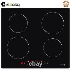 Electric Induction Hob 60cm 4 Zone Built-in Touch Control Child Lock Timer Black