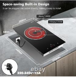 Electric hob 1 burner built-in electric radiant hob