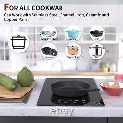 Electric induction/Ceramic Cooker Hob 1-5 Zone Built-in Touch Control Timer UK