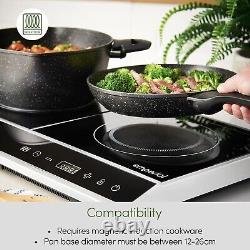 Emperial Twin Induction Hob Portable Digital Dual Electric Cooker 2800W