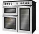 Flavel 90cm Electric Range Cooker 5 Zone Ceramic Hob And Grill Mln9crs Silver