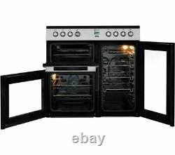 FLAVEL 90cm Electric Range Cooker 5 Zone Ceramic Hob and Grill MLN9CRS Silver