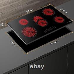 GASLAND 30/60/90 cm Ceramic Hob in Black, Built-in Worktop, Touch Control, Timer