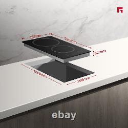 GASLAND 30cm Ceramic Hob in Black, 2 Zones Built-in worktop with Touch Controls