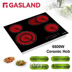 GASLAND Ceramic Hob 60cm Electric Cooktop Burner, Built-in Glass Cooker 6600W