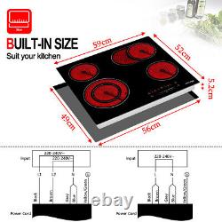 GASLAND Ceramic Hob 60cm Electric Cooktop Burner, Built-in Glass Cooker 6600W