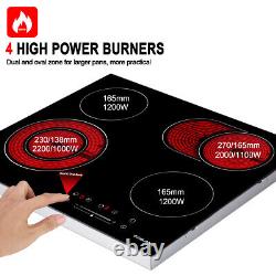 GASLAND Ceramic Hob 60cm Electric Cooktop Burner, Built-in Glass Cooker 6600W