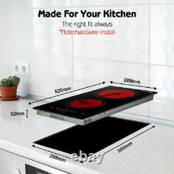 GASLAND Chef 30cm Built-in Ceramic Hob Electric Cooker 2 Zone Touch Control 3kW