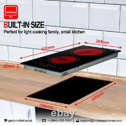 GASLAND Chef 30cm Electric Ceramic Hob Built-in Cooker 2 Zones Touch Control 3kW