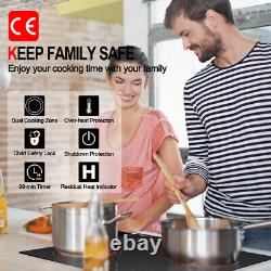 GASLAND Chef Ceramic Hob 60cm 4 Zones Electric Cooktop Touch Control In Black