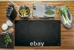 GE 36 in Radiant Electric Cooktop Black 5 Elements with Power Boil Smooth Surface