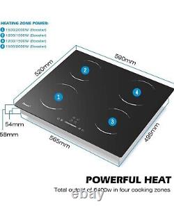 GIONIEN Induction Hob 60cm, 4 Ring Electric Hob, Bulit in Induction Cooker Hob
