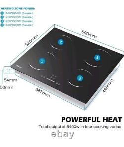 GIONIEN Induction Hob 60cm 4 Ring Zone Electric Hob Cooker Hob Boxed Gib464sc