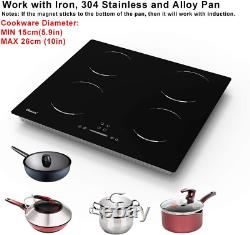 GIONIEN Induction Hob, 60cm Built in Electric Cooktop, 4 Burners Cooker