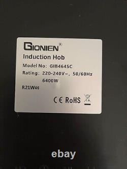GIONIEN Induction Hob, 60cm Built in Electric Cooktop, 4 Burners Cooker GIB464SC
