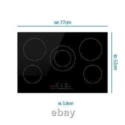GRADE A3 electriQ 77cm 5 Zone Touch Control Ceramic Hob 78530501/1/eiqc77v3
