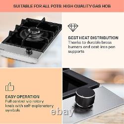 Gas Hob 13 cm Single Burner Electric Cooker Glass Ceramic Portable 3400 W Black