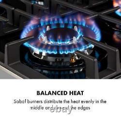 Gas Hob Stove Kitchen Electric Cooktop 4 Burner Glass Ceramic Energy Save