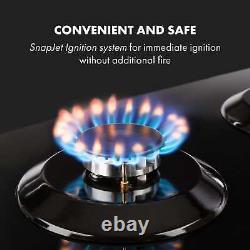 Gas Hob Stove Kitchen Electric Cooktop 4 Burner Glass Ceramic Energy Save