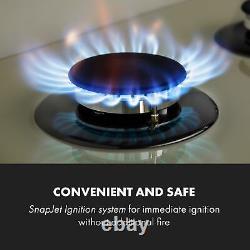 Gas Hob Stove Kitchen Electric Cooktop 4 Burner Glass Ceramic Energy Save Ivory