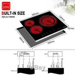 Gasland 60cm Built-in Ceramic Cooktop Touch Control Electric Hob 3 Zones 5.4kW