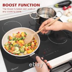 GlONlEN Plug-in induction Hob 13 Amp 2800W, 60cm Integrated Electric Cooktop with