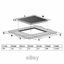 Glas-Ceramic Hob 29cm self-sufficient, 2 cook zones, Touch Control, Timer, KF292